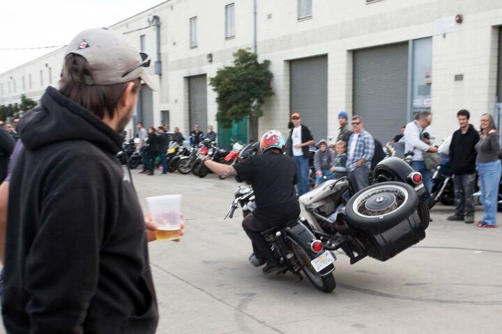 the dirtbag challenge 2014, Back at Quesada Street Guido Brenner entertains the crowd by flying the chair as they re waiting for the Dirtbag riders to arrive