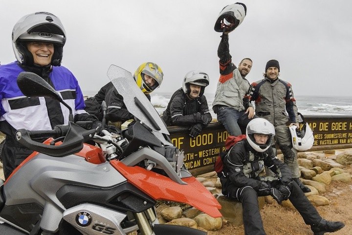 touring south africa by motorcycle, Bayly s crew at the Cape