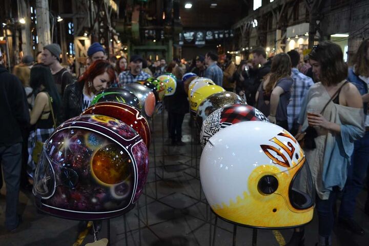 6th annual one motorcycle show, Hand painted helmets