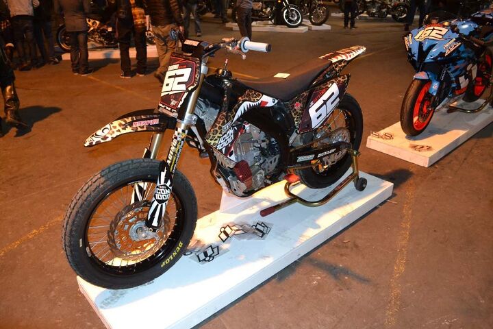 6th annual one motorcycle show, Icon s Keith Andy DiBrino s 06 Honda CRF