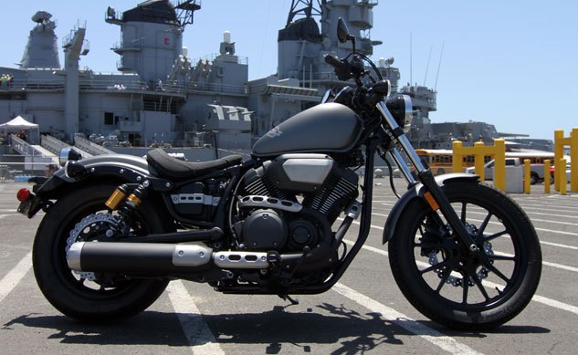 2014 star bolt vs 2013 harley davidson 883 iron video, As posed in front of the USS Iowa the Bolt looks right at home