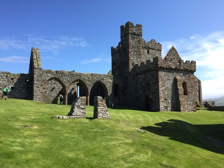out and about on the isle of man 2015 part 2, Peel Castle is really old The excavated 10th century grave of The Pagan Lady included a fine example of a Viking necklace and a cache of silver coins The Castle s most famous resident is the so called Moddey Dhoo or Black Dog ghost