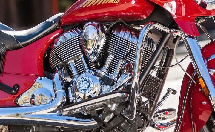 2014 harley davidson street glide special vs indian chieftain video, Look at photos of vintage Indian cylinders and heads and you ll see the history reflected in the shapes on this chrome covered engine