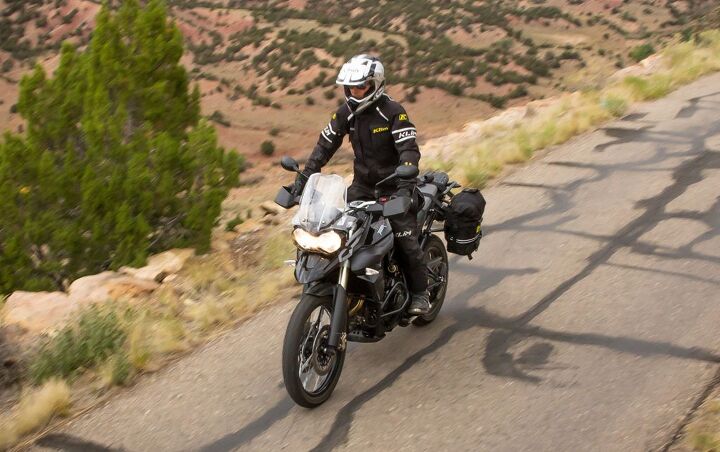 2014 bmw f800gs adventure vs triumph tiger 800xc, Despite a design four years old the Tiger 800XC remains an excellent traveling companion