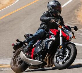 naked sports six way shootout video, The CB1000R s suspension prefered smooth pavement and deliberate steering inputs