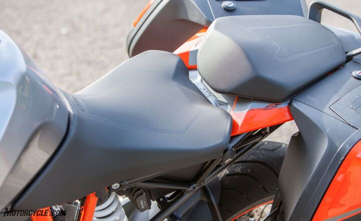 bmw s1000xr vs ktm 1290 super duke gt vs mv agusta turismo veloce, There s a lot to like about the Super Duke GT but perhaps the feature we liked the least was its seat Flat and broad it doesn t offer as much support or padding compared to the MV or BMW