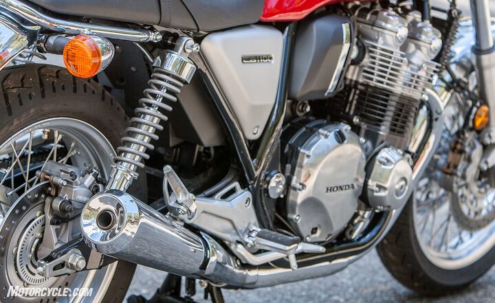 retro roadsters revisited bmw r ninet pure vs honda cb1100ex vs triumph bonneville, The airbox and intake are modified along with the shorter narrower mufflers for a smidge more low rpm grunt five more horses and a little more growl