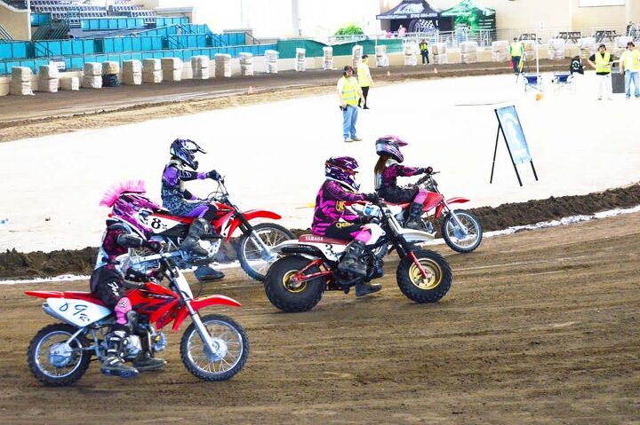trizzle goes flat trackin at del mar, Check out the big wheel The kids easily got the loudest cheer from the fans all day long