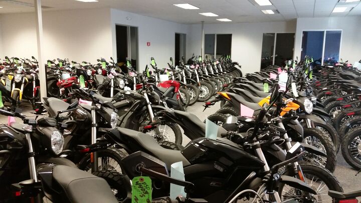 2015 zero new model introduction, Unlike other electric motorcycle companies Zero is pumping out motorcycles This is just one room of many In the adjacent room are 2015 models in crates ready to be shipped to Indonesia Israel Columbia and numerous other countries all over the globe