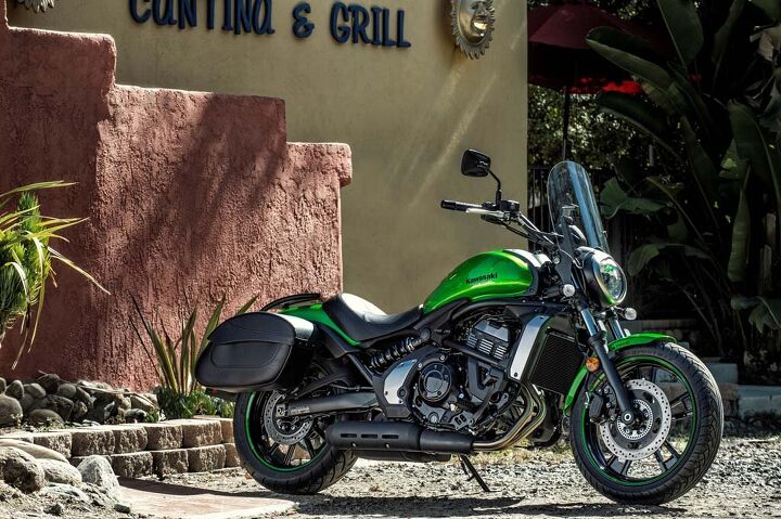 2015 kawasaki vulcan s first ride review female perspective, Kawasaki s accessories can make the Vulcan S fit your sense of style too