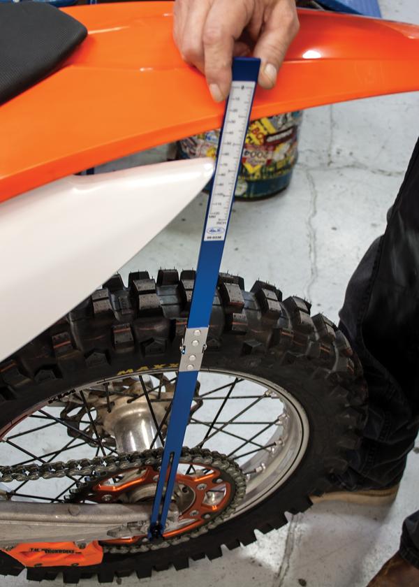 adjusting motorcycle suspension, Motion Pro sells this nifty folding tool built from 6061 T6 aluminum that helps measure suspension sag It retails for 41 99