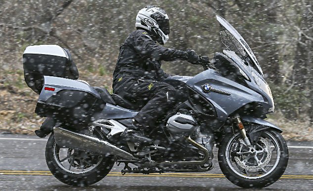 reader s choice best sport touring motorcycle of 2015 bmw r1200rt, The BMW R1200RT exhibits excellent weather protection as well as other creature comforts such as heated grips and seats cruise control ESA and a quick shifter