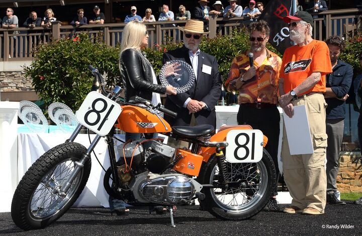 the eighth annual quail motorcycle gathering, 1957 Harley Davidson KR winner of the Significance in Racing award