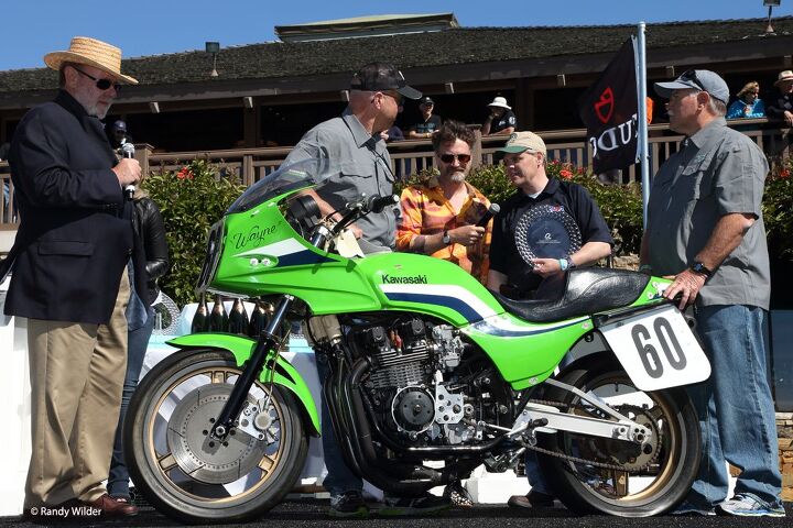 the eighth annual quail motorcycle gathering, Wayne Rainey s 60 Kawaksaki Superbike winner of the 40th Anniversary of Superbike award