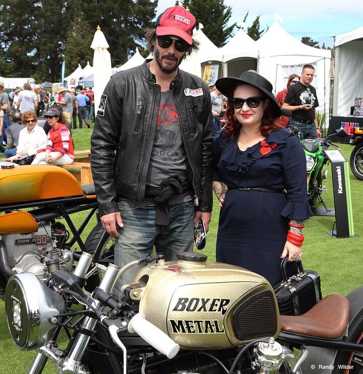 the eighth annual quail motorcycle gathering, Keanu Reeves and Rebecca Canterbury at the Quail 2016