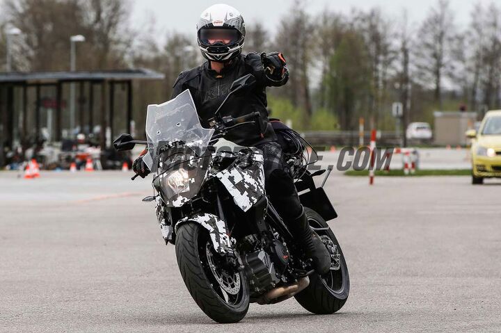 spied 2016 ktm 1290 super duke gt, We love spy shots but we fear they are now being used as part of the marketing hype machine If you were in charge of an OEM trying secretly testing motorcycles would you display the logos and colors of the brand as the riders in these shots are