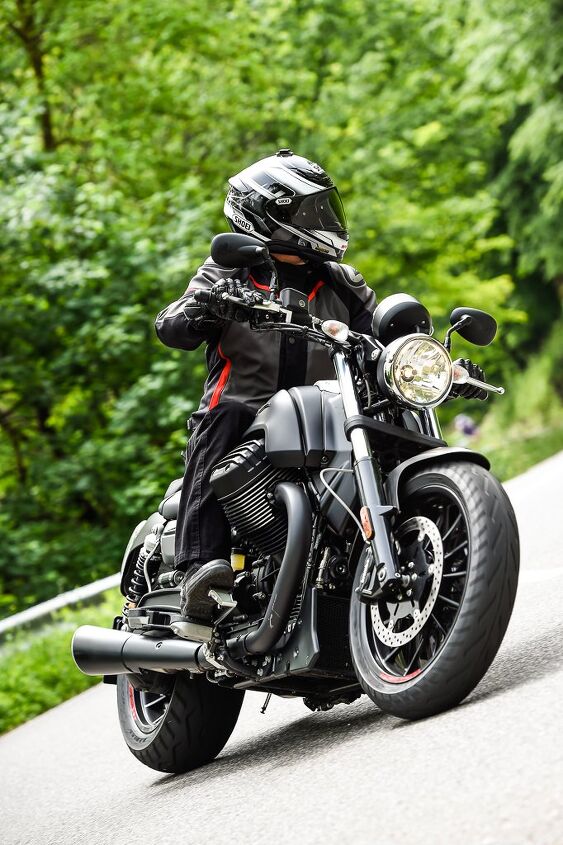 2016 moto guzzi audace first ride review, One of the many switchbacks in which the 18 in front wheel and the drag bar conspired to make the Audace more difficult to turn