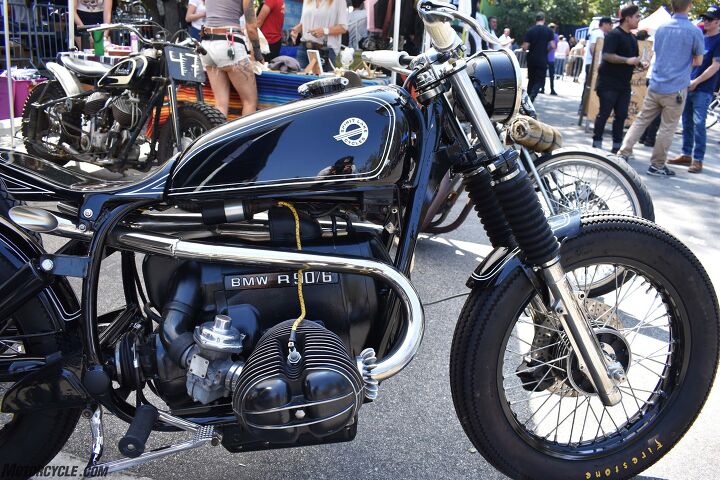 2017 venice vintage motorcycle rally report, A smaller sleeker mid 70 s CB360 gas tank was used instead of the Beemer s original lump