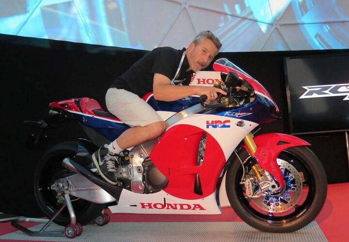 in the flesh 2016 honda rc213v s up close, As I swang a leg over and gave the throttle a big twist Sir Alan style nothing happened at all Controls and levers fall readily to hand and operate with buttery precision Suspension is firm yet stationary Seat is a plank