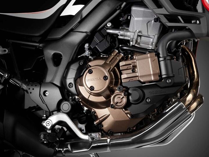 2016 honda crf1000l africa twin details officially announced, The Africa Twin s engine was developed from Honda s experience with its motocross bikes hence the CRF1000L designation