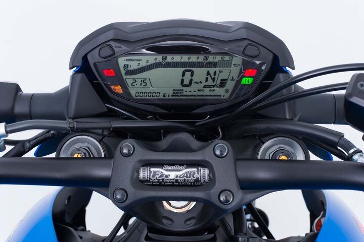 2016 suzuki gsx s1000 gsx s1000f first ride review, The backlighting is adjustable along with other things Ride mode is usually displayed where the temp gauge is in this pic My bike usually claimed it was getting around 44 mpg