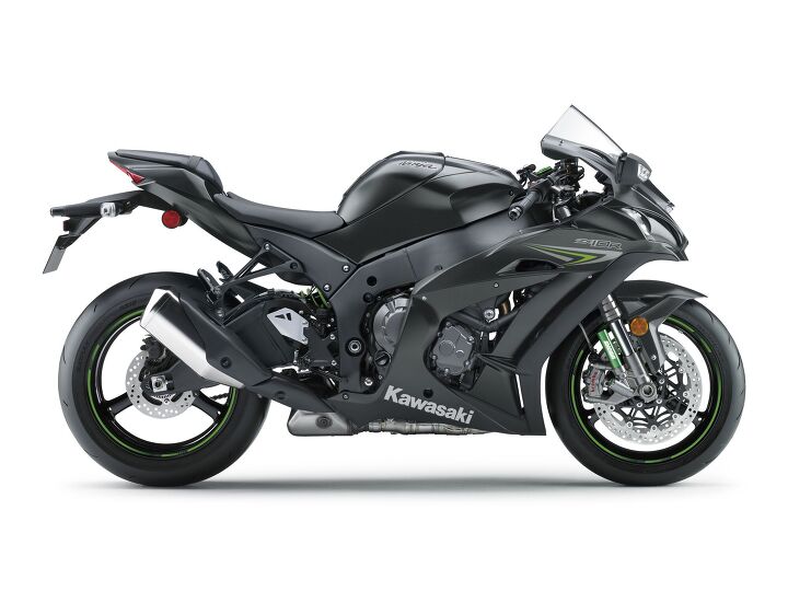 2016 kawasaki ninja zx 10r abs first look, In addition to the Lime Green and Ebony colorway shown in the lead image this Metallic Matte Carbon will also be available in both ABS and non ABS models