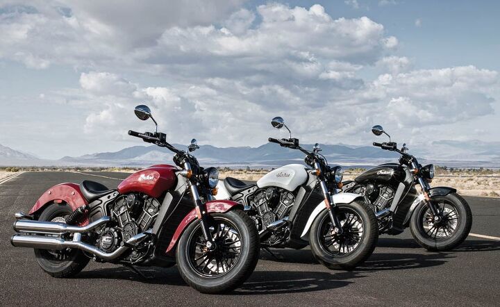 eicma 2015 indian scout sixty, The Scout Sixty will come in three color options Thunder Black Indian Motorcycle Red and Pearl White