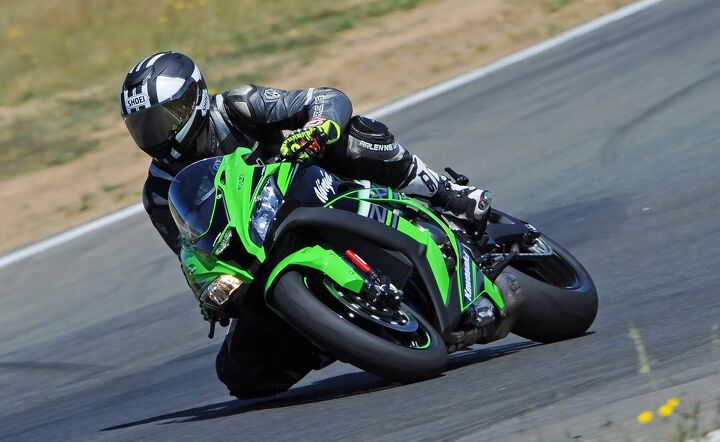 2016 kawasaki ninja zx 10r first first ride review video, Initial turn in is much better on the new 10R On or off the brakes the bike goes where you look It has that intuition lacking in previous models