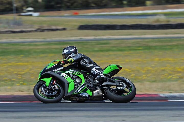 2016 kawasaki ninja zx 10r first first ride review video, With a lightened crankshaft one of the benefits is that overall cornering performance is improved Ware says the 10R doesn t stand up under braking or fight to stay on full lean