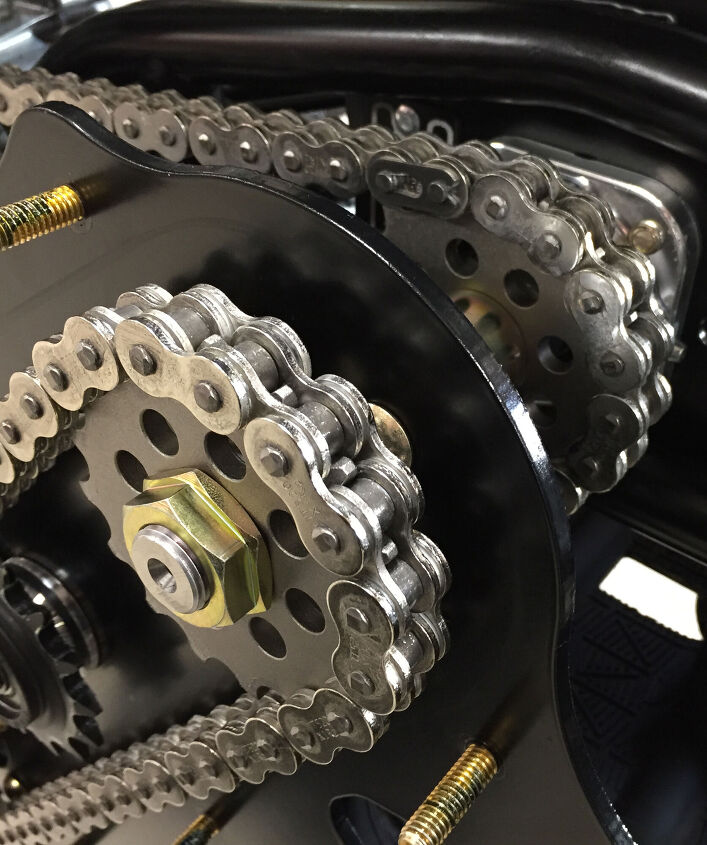timbersled snowbike conversion, This jackshaft arrangement is what connects the power transmitted through the engine s countershaft sprocket to the track