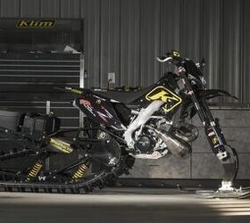 Klim's CR500R Timbersled Snowbike Shredding