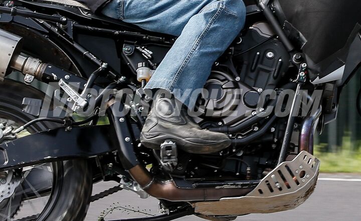mo espionage yamaha fz 07 tenere spy shots, We expect the FZ 07 s 689cc engine to remain basically unchanged in its transition to T n r duty