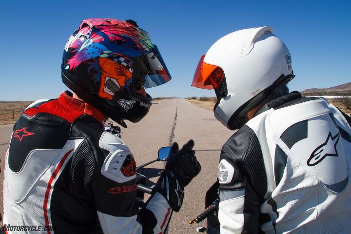 yamaha champions riding school review, A YCRS student prepares to ride with an instructor recording the lap from his FZ1