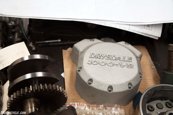 drysdale v8 1000 a closer look, The sand cast crankcases are the work of Ian and the late Neil Kilner of Accurate Patterns