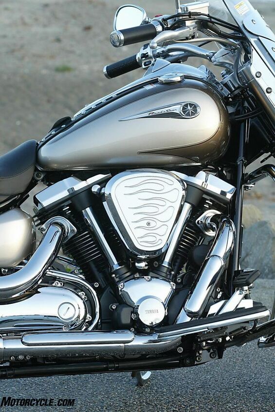 church of mo 04 yamaha roadstar, Add ons like this flaming air filter are just one of 250 in the Road Star repertoire