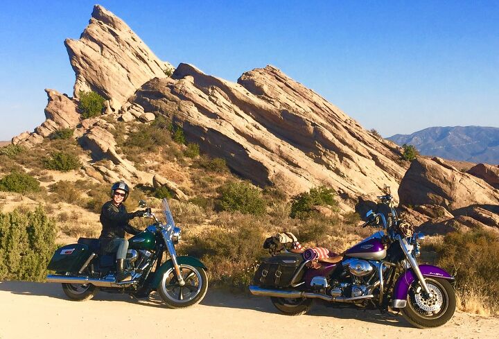 sisterhood on two wheels a glimpse into the litas motorcycle community, Kline says connecting with Gevin while exploring the Vasquez Rocks was a highlight of her trip