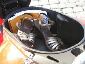 church of mo roaming holiday touring tuscany on a 2006 vespa gts250ie, If you don t think these shoes are important you are not The Wife