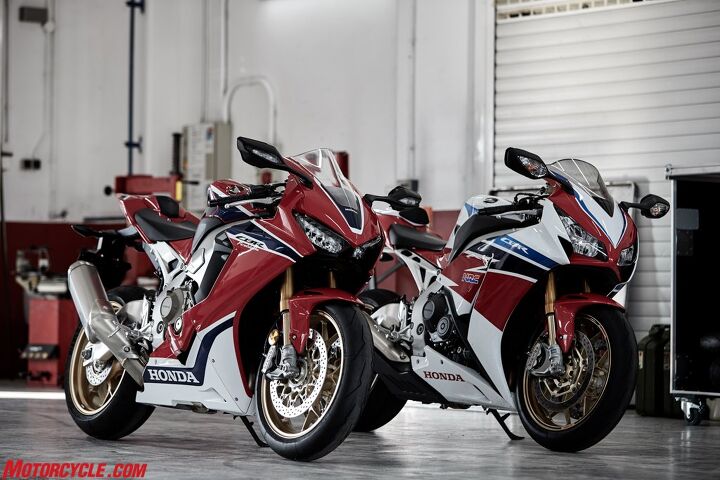 2017 honda cbr1000rr sp and sp2 unveiling, New and old CBR1000RR SPs together While not revolutionary the new SP is a big step forward in the evolution of the CBR