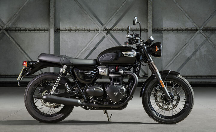 2017 triumph bonneville t100 and street cup previews, The not so basic T100 Black