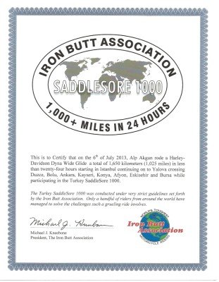 american iron butt conquering a saddlesore 1000, This is what you re riding those long hours for and without careful verification of your ride it wouldn t be worth the paper it was printed on