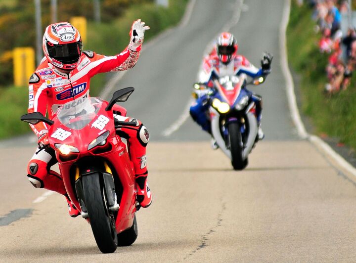why are there no ducatis at the isle of man tt, Nicky Hayden rode the Ducati 1198 on the Mountain Course albeit for a parade lap in 2011 That gentleman in the background None other than Mick Doohan on a Honda CBR1000RR