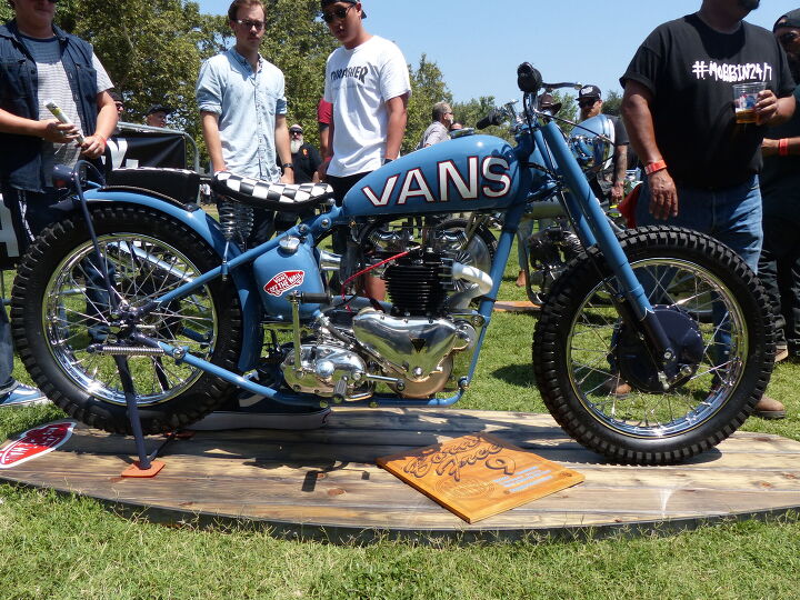 born free motorcycle show report, 1955 Triumph built by Bryan Thompson for Vans