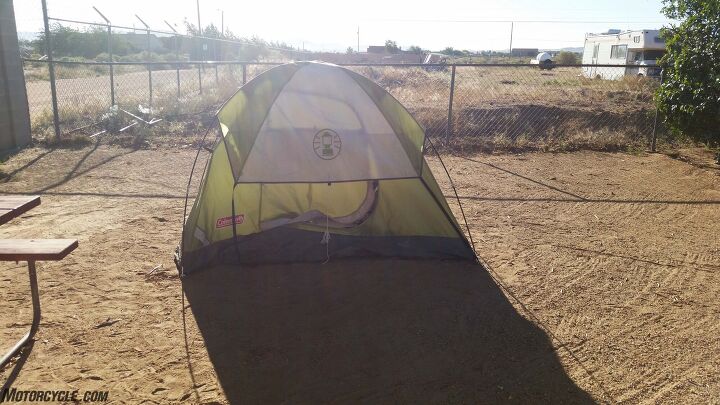 adventure touring to the grand canyon, Barbed wire close to your tent just means you are safe