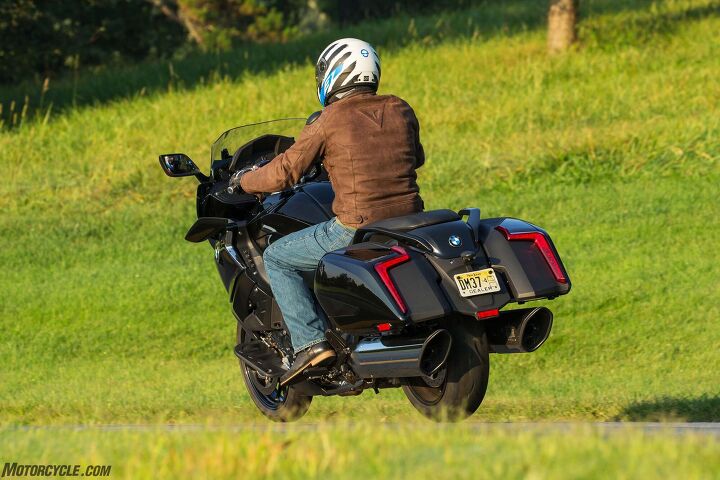 2018 bmw k1600b first ride review, Muffler volume doesn t appear to be a limiting factor for the Six zylinder