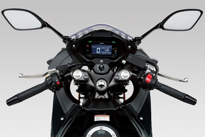 2018 suzuki gsx250r review, The LCD instrumentation displays a fun Ready GO when turned on