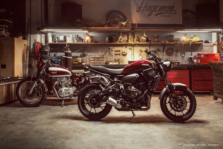 2018 yamaha xsr700 sport heritage revealed for u s video, Yamaha says the XS650 from the 1970s inspired its designers to draw up the XSR700