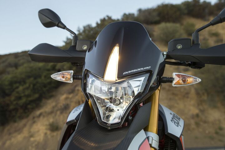 2018 aprilia dorsoduro 900 first ride review, Maybe that illuminated mohawk was all that was providing light during my nighttime rides