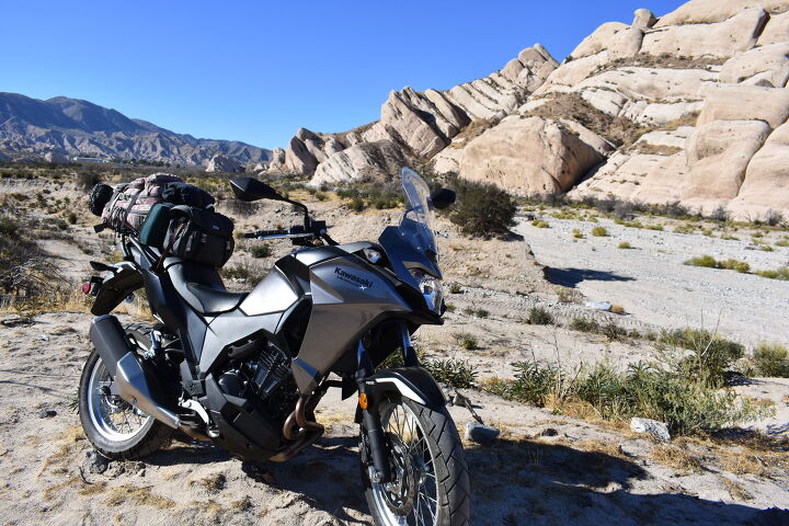 rallying the kawasaki versys x 300, There s plenty of adventure waiting out there for us motorcyclists Although the Versys X 300 s tires are more street biased they made light work of High Desert s sandy washes