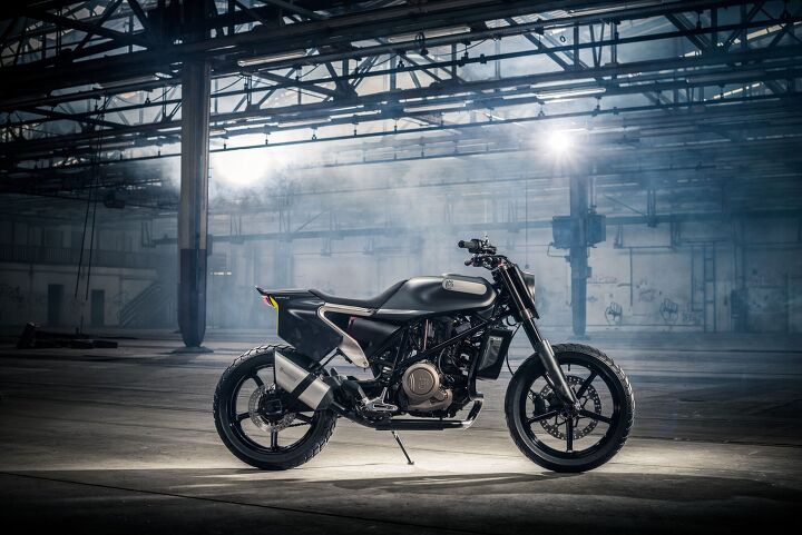 eicma 2017 husqvarna svartpilen 701 concept, Husqvarna a KTM brand is ramping up production with 30 700 units sold in 2016 a 46 increase over the previous year The hope is the Svartpilens and Vitpilens will make inroads into the global street motorcycle market