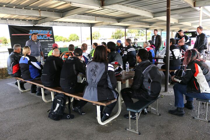 superbike coach cornering school, I m not sure the class could have been more diverse with students of all ages skill levels and from all walks of life A great thing to see